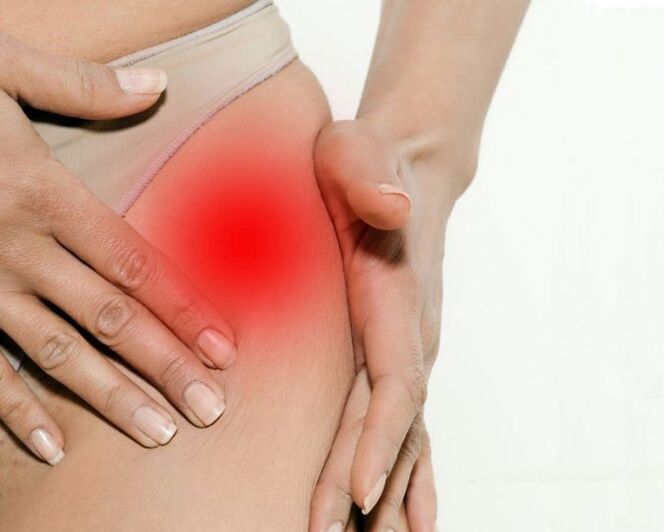 Groin pain and thigh with hip joint arthrosis